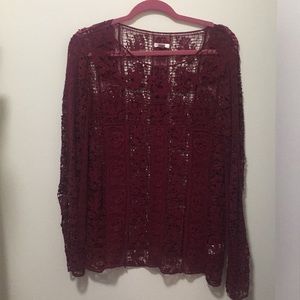 Dark red beautifully designed top
